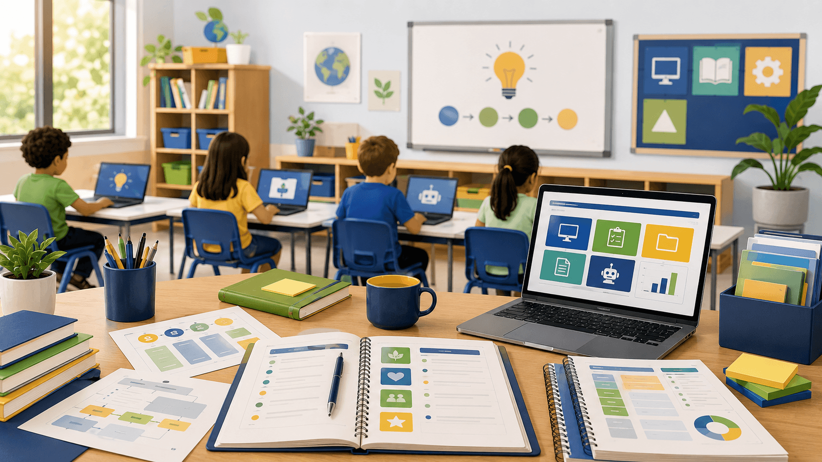 Classroom with curriculum and ICT learning
